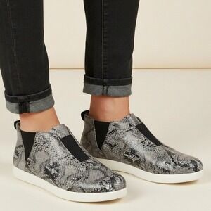 Alegria Parker Grey Snake Sneaker‎ Booties Women's 40 US 9.5-10 Slip On Comfort
